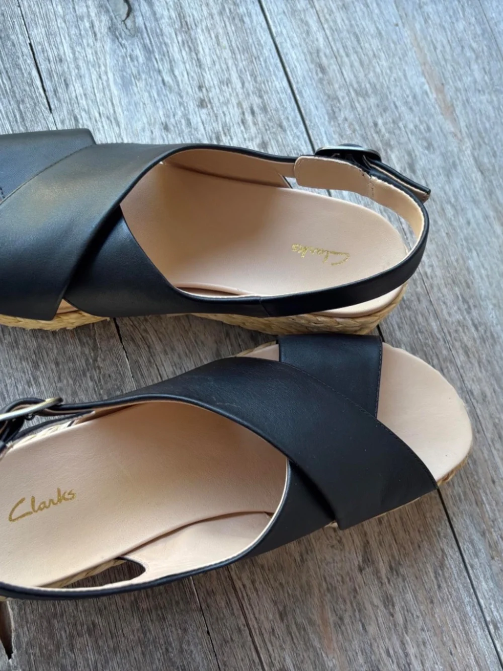 Clarke's Black Cross Over Sandel  Size US 8